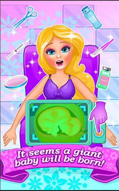 A pregnant princess with a huge baby as a featured image for the game 