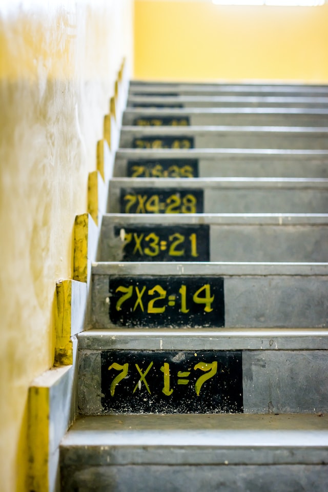 Stairs with multiplication examples
